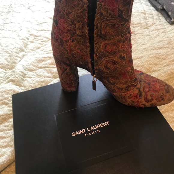 Saint Laurent tapestry booties - Picture 4 of 6